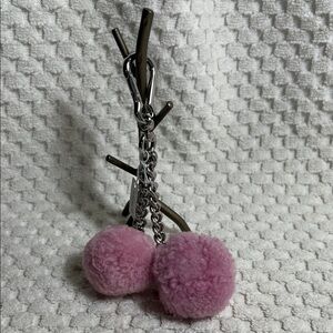 Coach Pink Pom Pom Keychain